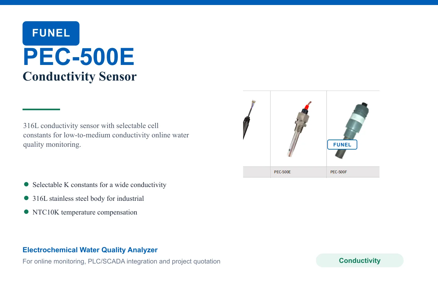 PEC-500E Conductivity Sensor