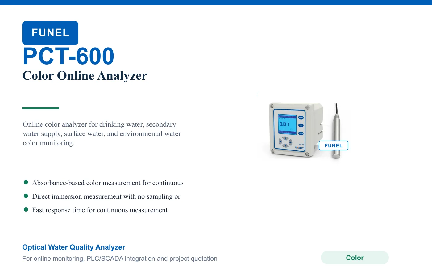 PCT-600 Color Online Analyzer