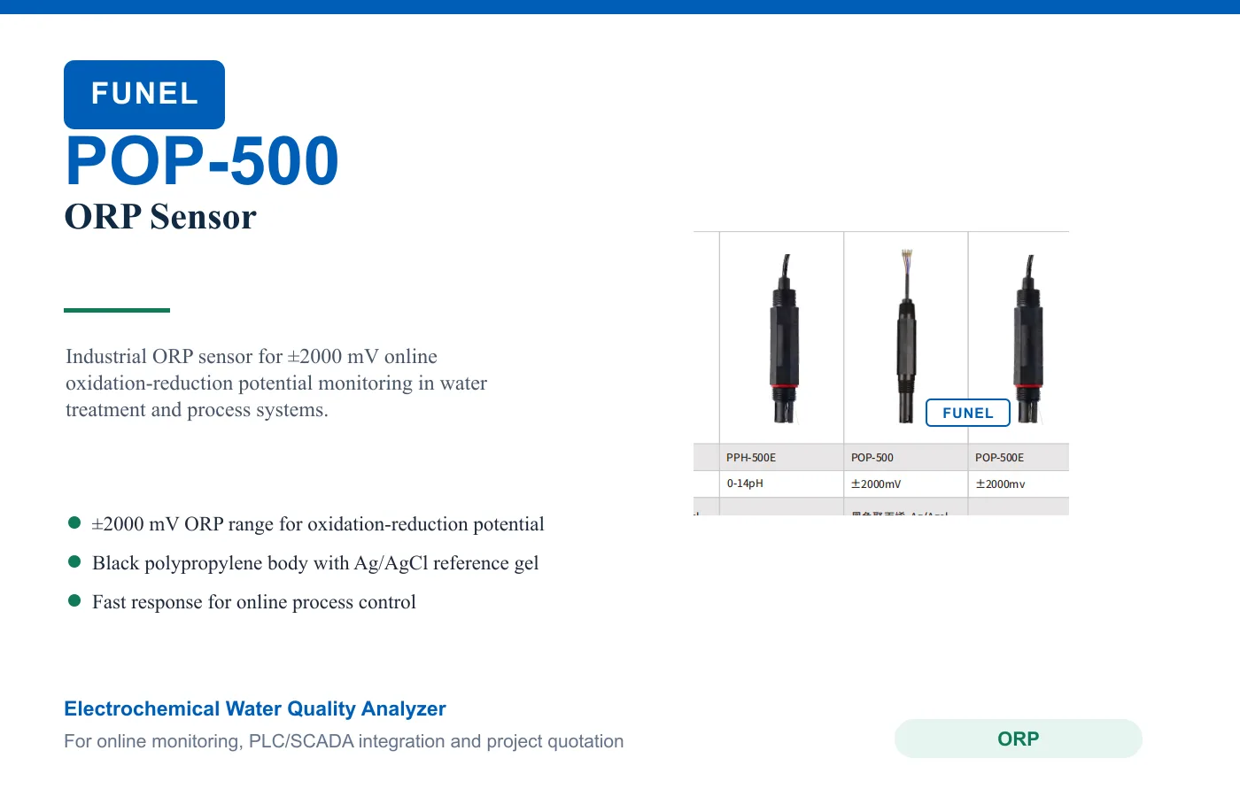 POP-500 ORP Sensor