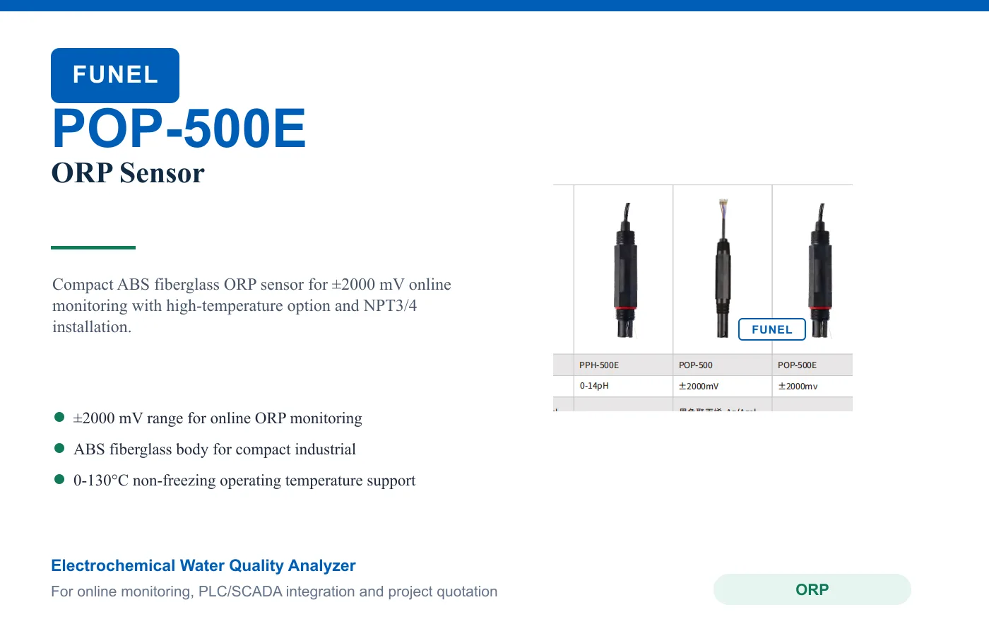 POP-500E ORP Sensor